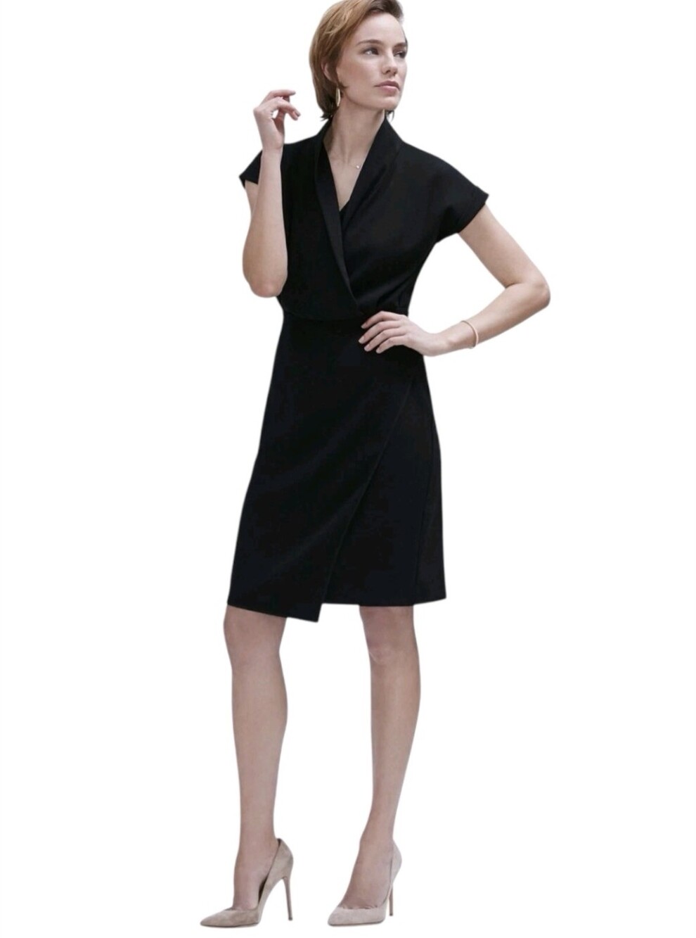 MM LAFLEUR Black Cap Sleeve TORY DRESS Size 2